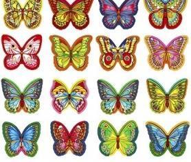 Украшения вафельные бабочки цветные микс