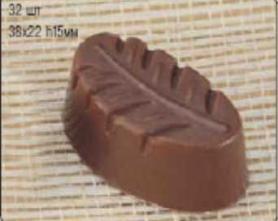 Форма для шоколада поликарбонатная МА 1032 Листик