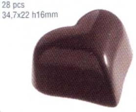 Форма для шоколада поликарбонатная МА 1526 Сердце